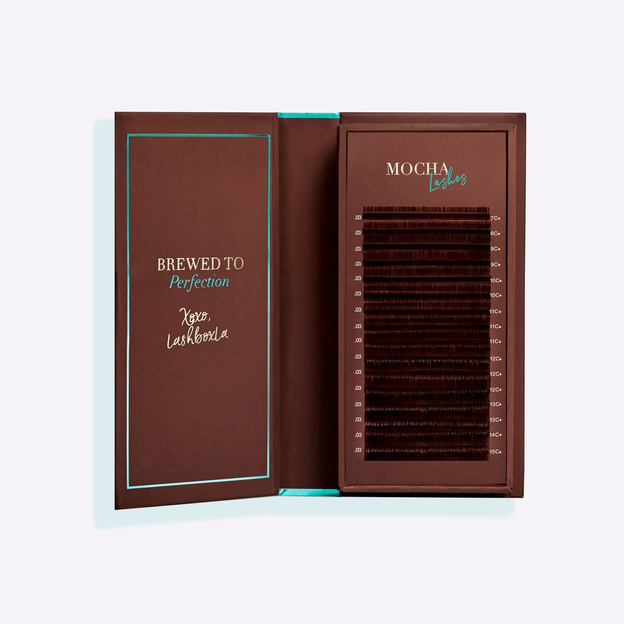 Bruine wimperextensions