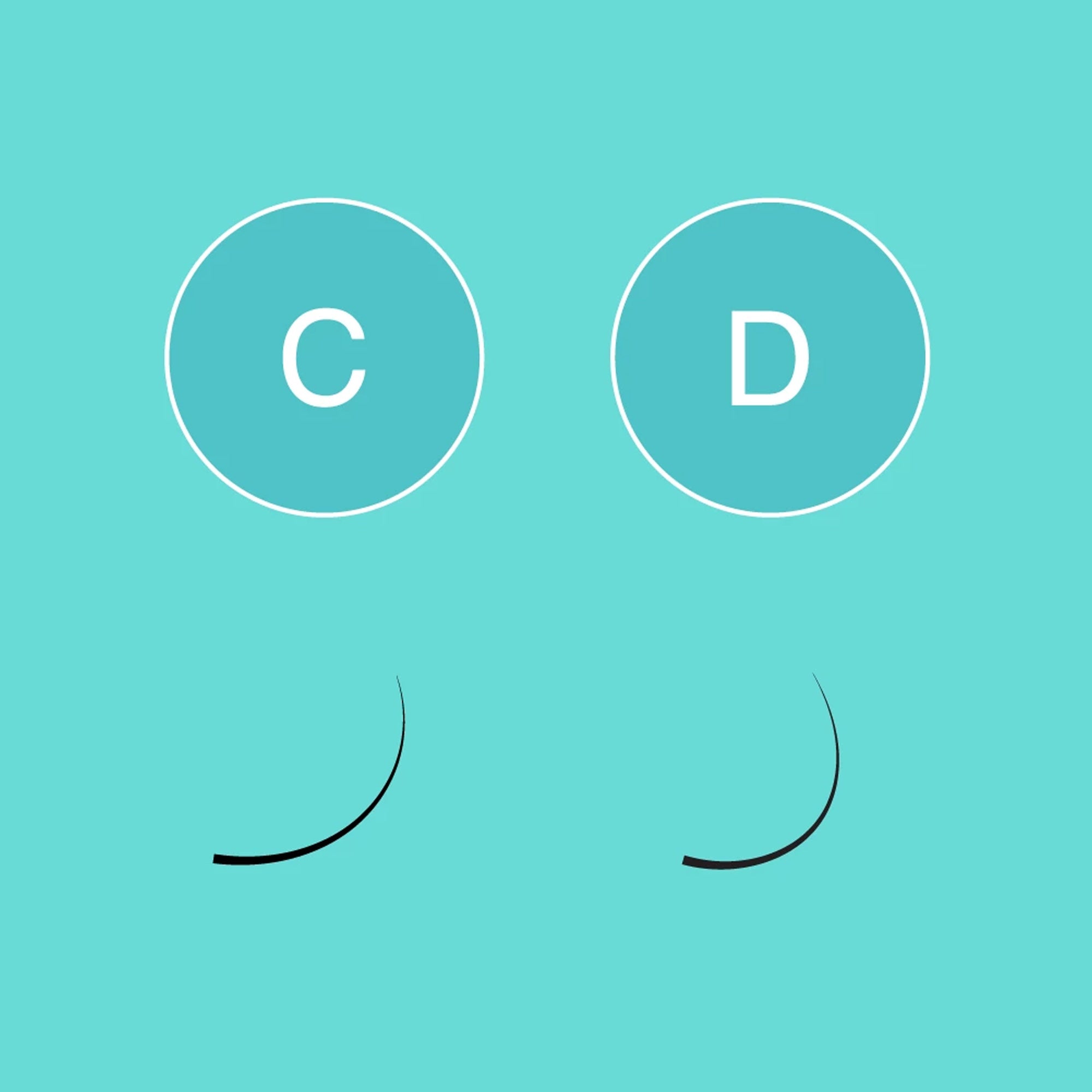 C en D krul wimperextensions