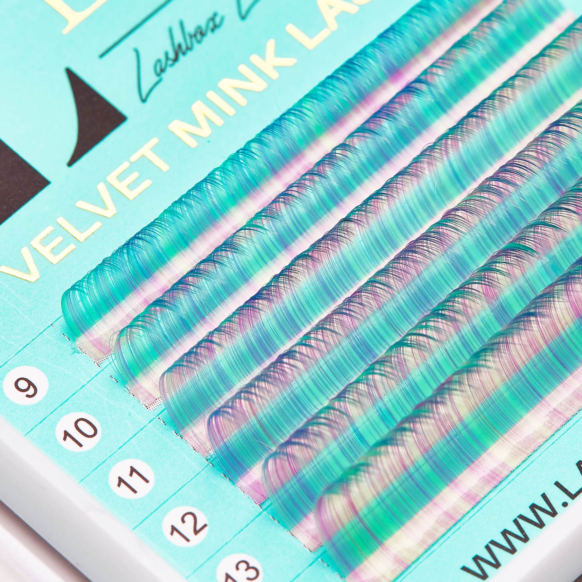 gekleurde wimperextensions